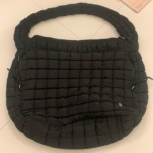 Free People FP Movement quilted carryall bag, black in like new condition